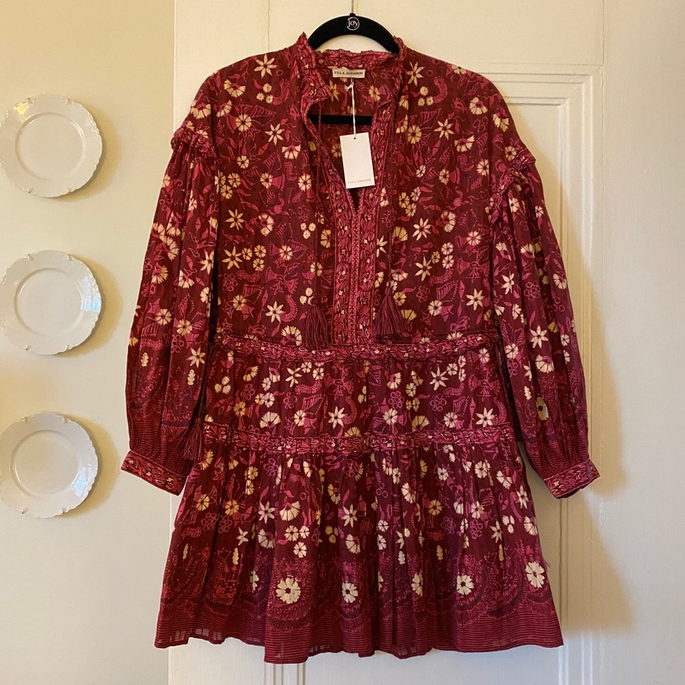 NWT Ulla Johnson Marigold Burgundy Dress